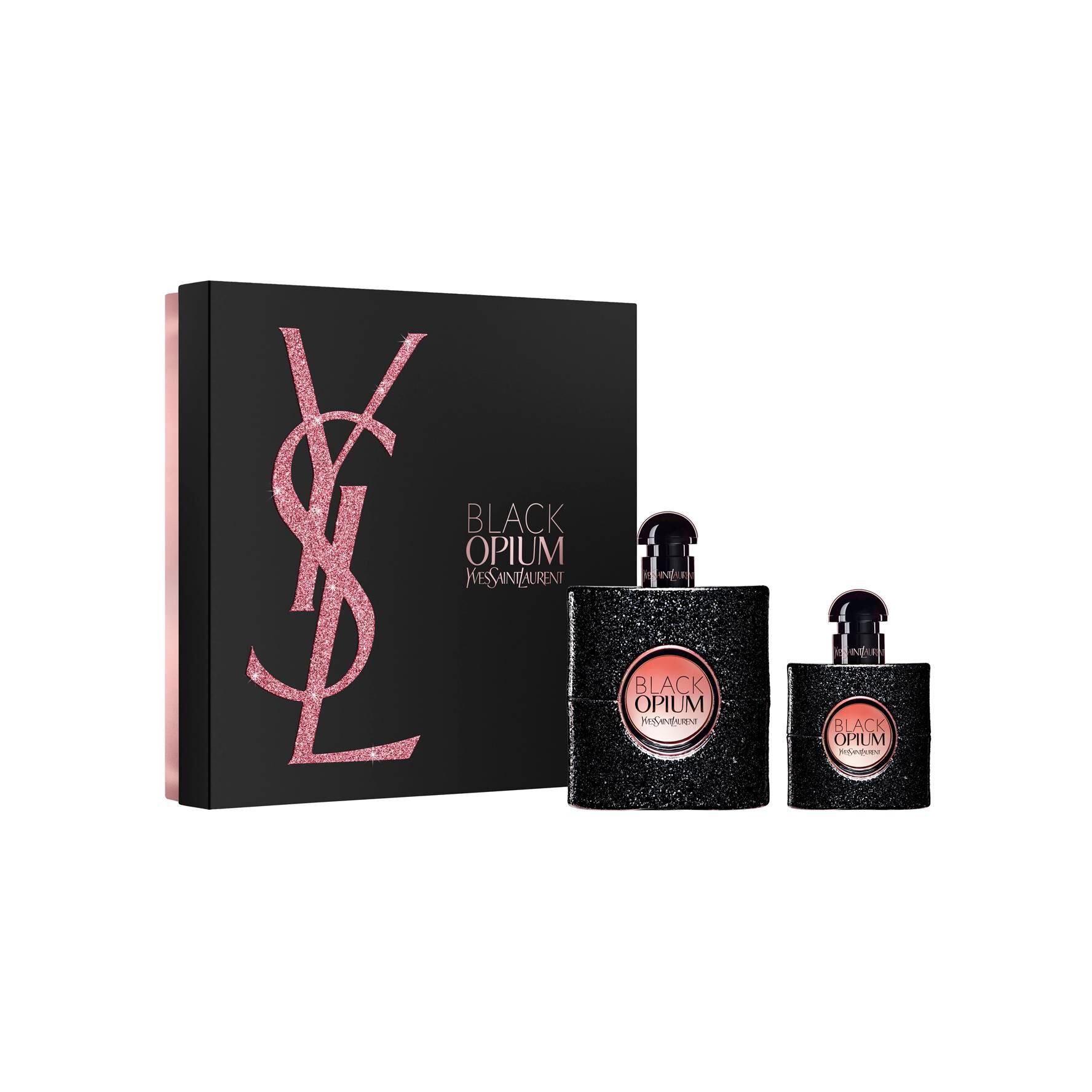 Эл.т/вода жен. Ив сен Лоран Opium Black EDP 30мл. YSL набор Black Opium 50мл+косметика. Ив сет Лоран Блэк опиум. Брендированная коробка YSL Beauty.