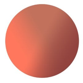 A gradient circle in shades of coral.