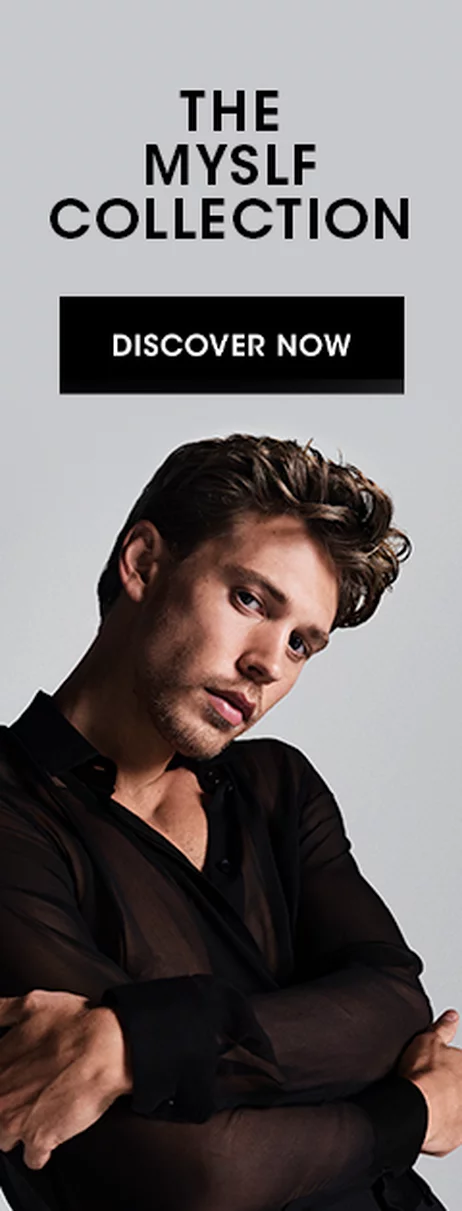 The MYSLF Collection advertisement with text 'THE MYSLF COLLECTION. DISCOVER NOW.'