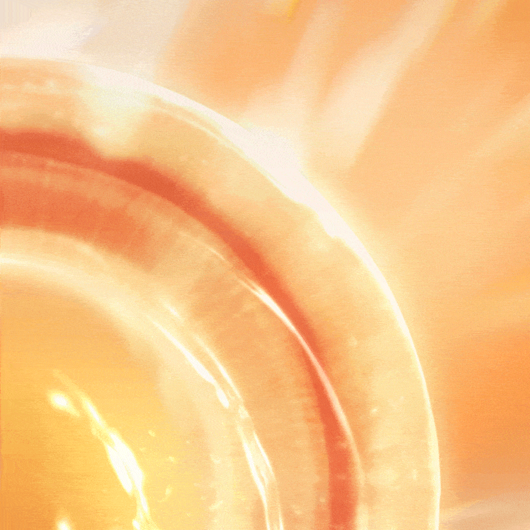 Glowing orb with a blurred center.