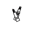 Icon of two crossed lipsticks.