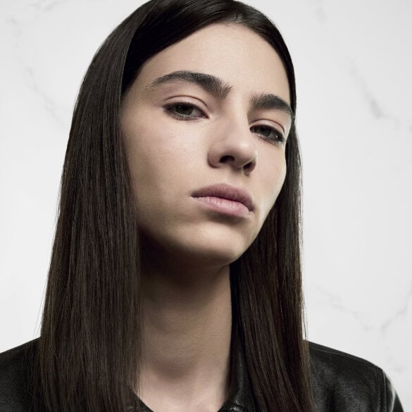 Person with long straight hair.