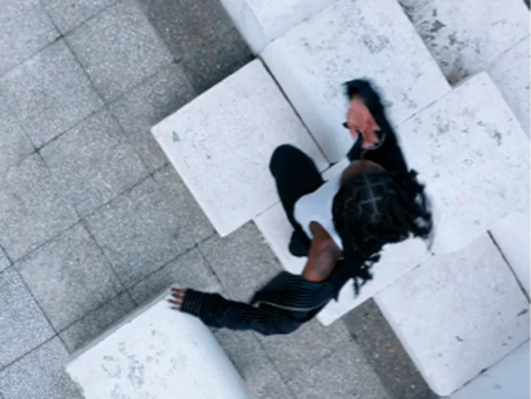 Banner with overhead view of Cassie Badgyal dancing