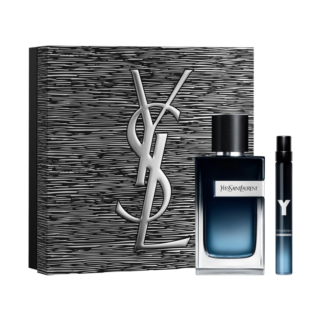 YSL Beauty Y Eau De Parfum Holiday Gift Set Mens Cologne 100ml 10ml Shade Blue Personalized Gift 128$